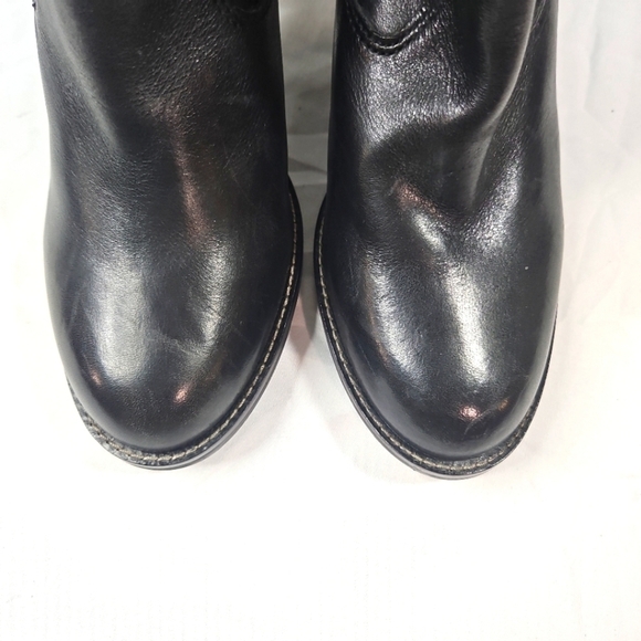 Michael Kors Black Leather Riding Boots Sz 10 - Picture 6 of 7